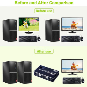 高质量HDMI2.0 KVM开关4k60hz USB计算机监控2进1出键盘鼠标USB共享4K - Product Image 6