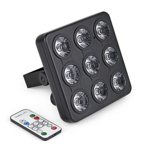 投影照明 9 个 * 4W RGBW 4in1 LED 方形 Par 灯带 DMX512 遥控舞台灯 - Product Image 1
