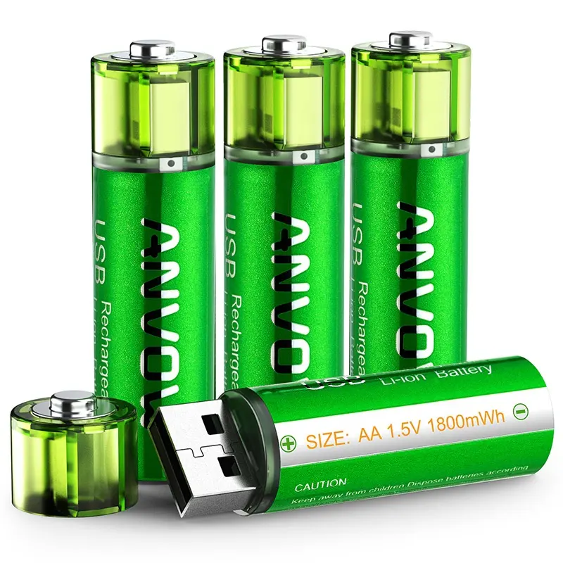 Новый дизайн 1800mWh Usb зарядка литий-ионные аккумуляторы 1,5 В литиевая батарея Aa аккумуляторная батарея