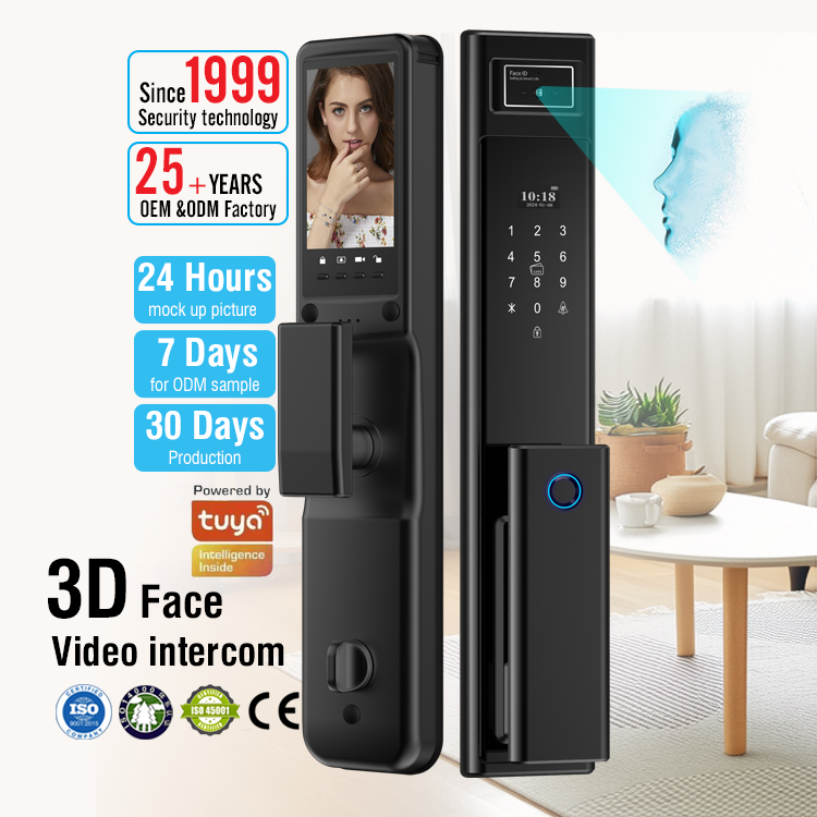 ZX15 Black Face recognition Fingerprint Card Password+App Key