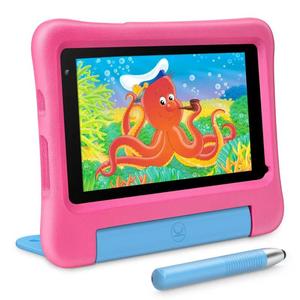 Çocuklar tabletler 7 inç android 2 + 32GB dört çekirdekli çift sim 3g tabletler ve sunum ekipmanları bebek tablet kılıf ile - Product Image 1