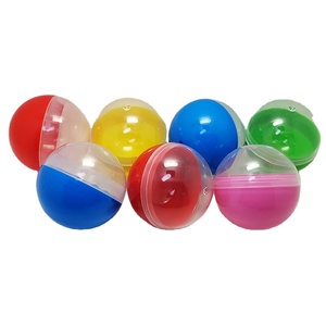 Hot <strong>Capsule</strong> Shell 65 mm or 6.5 cm or 2.56' Inches Half Transparent Half Colored Vending Machine Toy Plastic <strong>Capsule</strong> - Product Image 1