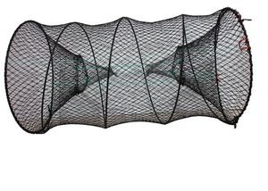 Foldable Fishing <strong>Net</strong> 1*1cm Large Mesh Crab Cage Spring <strong>Round</strong> Telescopic 6 Strands with Knotted <strong>Net</strong> - Product Image 2