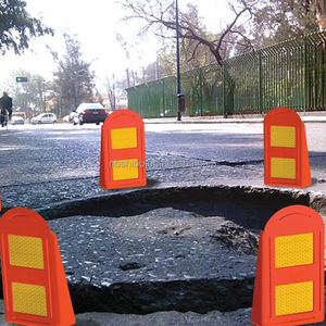 Оранжевый временный разделитель безопасности дорожного движения, гибкий отражающий стикер, сигнализирующие о конусе полосы движения - Product Image 2