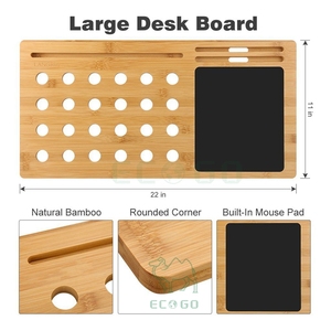 Bamboo <strong>Lap</strong> Desk Board Multi Task Laptop Tablet Cellphone Stand Holder with Built-in Mouse Pad <strong>Lap</strong> <strong>Table</strong> with Ventilation Holes - Product Image 6