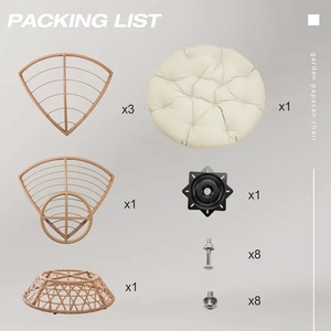 Ay Papasan benzersiz tasarım 360 derece döner sandalye ay Papasan sandalye yastık ile - Product Image 3