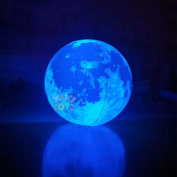 Luz LED inflable grande sellada por aire, Luna, globo inflable de planetas para decoraciones de eventos