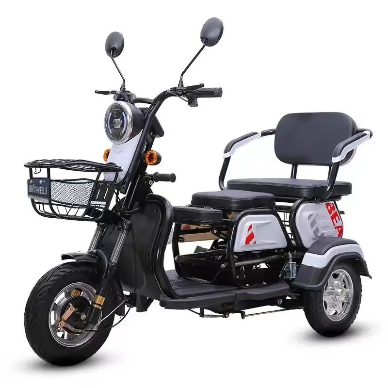 Electric three-wheeled motorcycle 48v60v72v20an elderly walking tool car shopping car pick-up truck for children