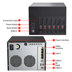 BKHD L B760 NAS 6/8Bay 12th/13th/14th Intel LGA1700 2,5G tarjeta de red ROS Mini PC IPFS servidor de almacenamiento TrueNAS FreeNAS OMV - Product Image 3
