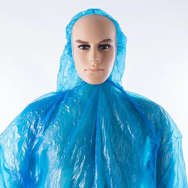 Commerci all'ingrosso o gentiluomo di varie dimensioni su impermeabile Poncho in plastica da uomo in plastica cappotto antipioggia Fahion per viaggi esterni