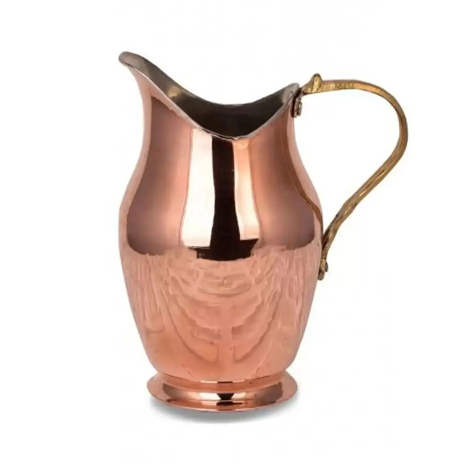 Caraffa in rame brocca d'acqua fatta a mano per il servizio di bevande, colore rame Surahi stile ottomano antalia autentico, design tradizionale