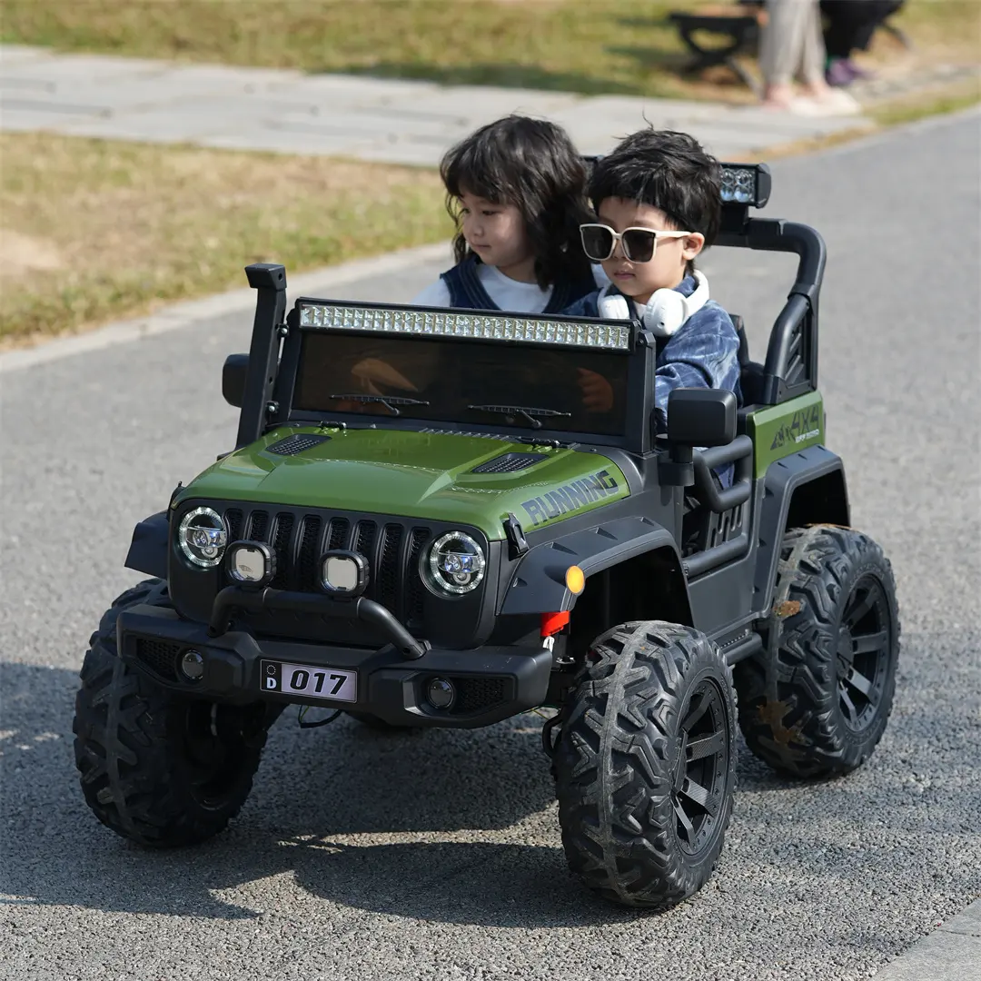 Los niños pueden controlar a distancia con interior 2 Set coche eléctrico niños batería montable para niñas montar en