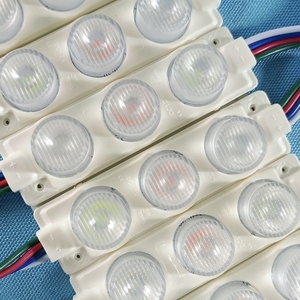 3LED 3W SMD3030 RGB <strong>LED</strong> Module Lamp Light Back Light with Lens for Lighting Boxes DC12V 75mm*20mm 3W 300lm Aluminum <strong>PCB</strong> - Product Image 1