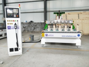 3 <strong>Rotary</strong> 4 <strong>Rotary</strong> <strong>Multi</strong> Heads 4 Axis <strong>Cnc</strong> <strong>Router</strong> Pillar and Column Carving Machine - Product Image 4