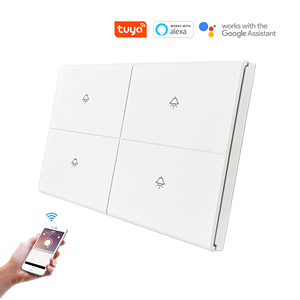 数字智能开关灯Wifi调光器无线玻璃面板遥控Wifi调光器灯开关1 2 3 4岗图雅