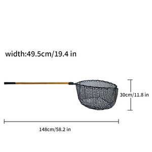 Hight sức mạnh nhôm telescoping Fishing Landing <span class=keywords><strong>net</strong></span> với cao su mềm hạ cánh <span class=keywords><strong>Net</strong></span> - Product Image 2