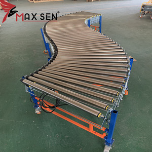 Gran oferta Maxsen, camión contenedor flexible motorizado fácilmente extensible y cerrable, transportador de rodillos de carga de descarga