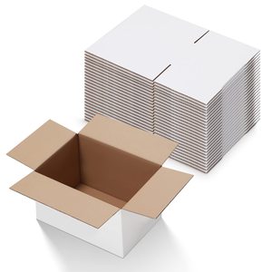 10x7x5 Inch Shipping Boxes White Corrugated Cardboard <strong>Box</strong> Mailing Small Business Packing <strong>Box</strong> - Product Image 1