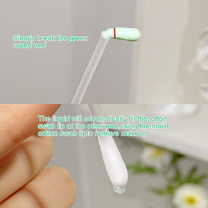 化粧まつげクリーニング綿棒用に充填された高品質の環境にやさしく100% 純粋な綿のQチップ液体 - Product Image 3