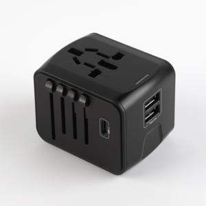 Cargador y adaptadores de viaje universales multifunción para uso de EE. UU., Reino Unido, UE, AUS con 1 cargador rápido de Puerto USB 2 tipo C - Product Image 1