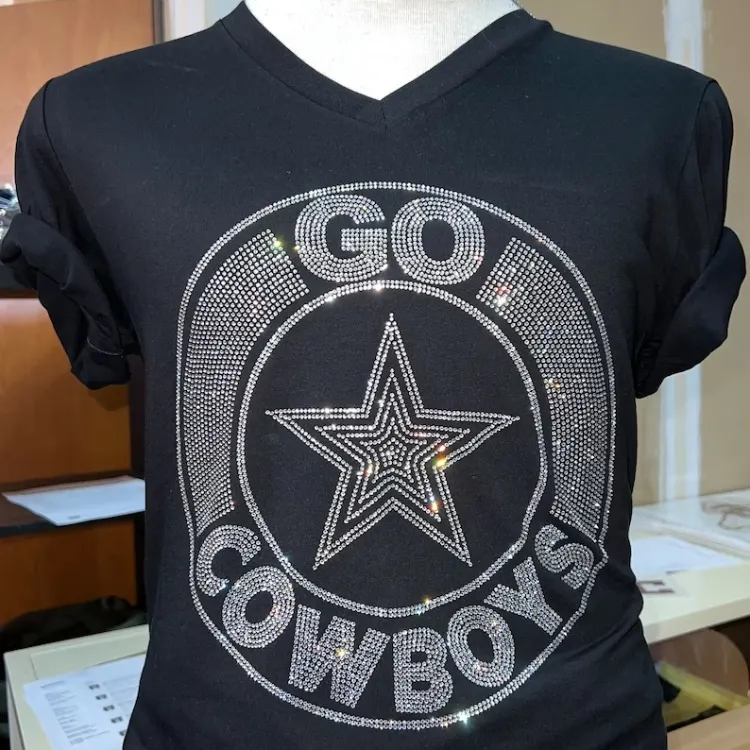 Moda Cowboy Dallas hot fix strass motivos strass calor transferência projetos