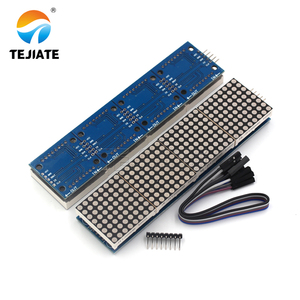 Max7219 8 x 8 rot led-verkehrslicht 4-in-1 8 x 8 dot-matrix-anzeigemodul mit kabel mikrocontroller 5 v module dot-matrix-modul - Product Image 2