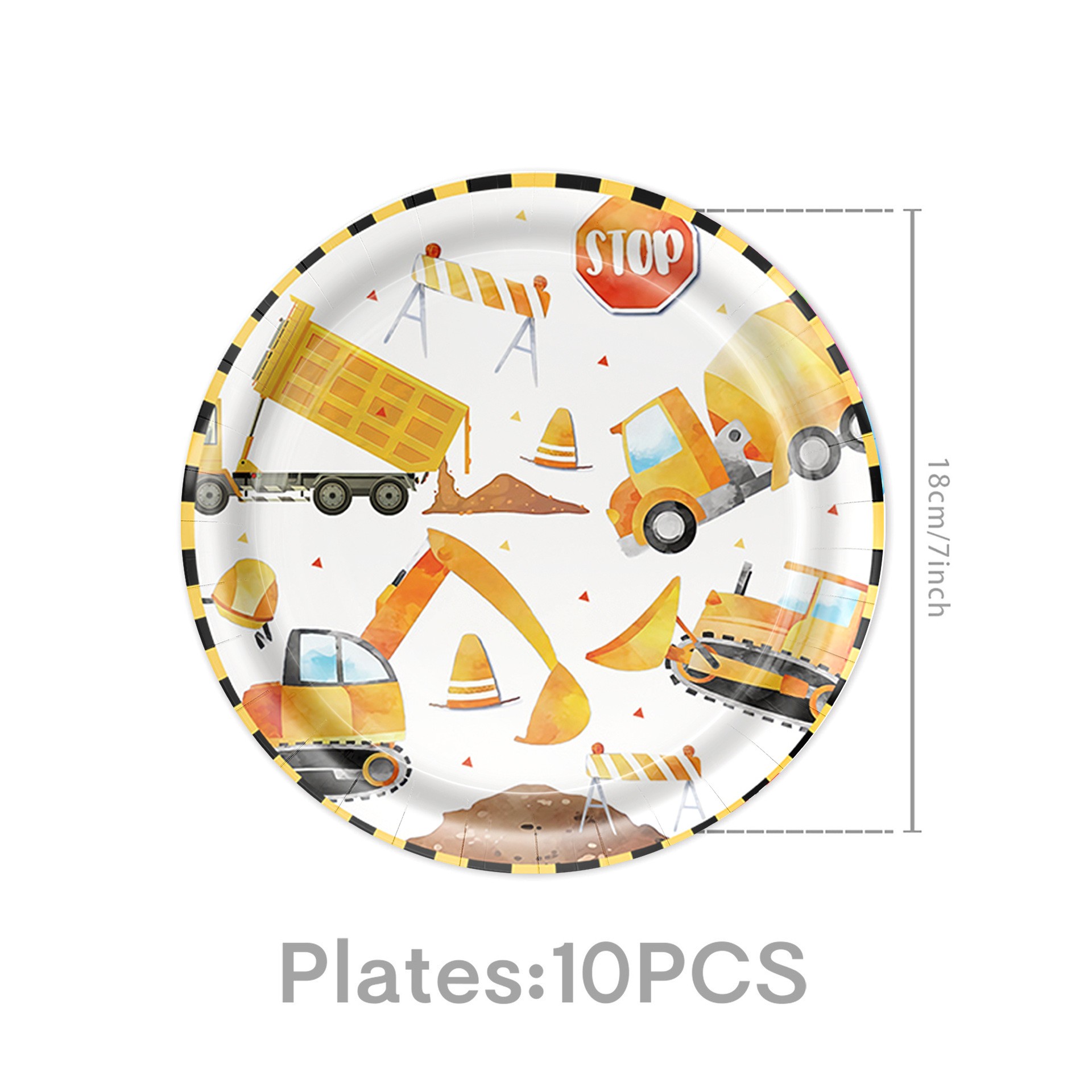 10pcs 7inch plates