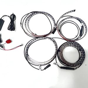Rüya renk akış serisi RGB LED Underglow işık kiti 4 adet su geçirmez dış araba ışık APP kontrol 12V evrensel 180 ışın yeni - Product Image 1
