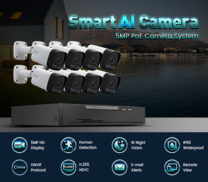 Sistema de cámara de seguridad, kit de cámara de 4, 8 y 16 canales, HD, 1080p, 4MP, 5MP, 8MP, 4ch, 8ch, 16 canales, NVR, POE, 4, 8, 16 canales, sistema de videovigilancia IP - Product Image 3