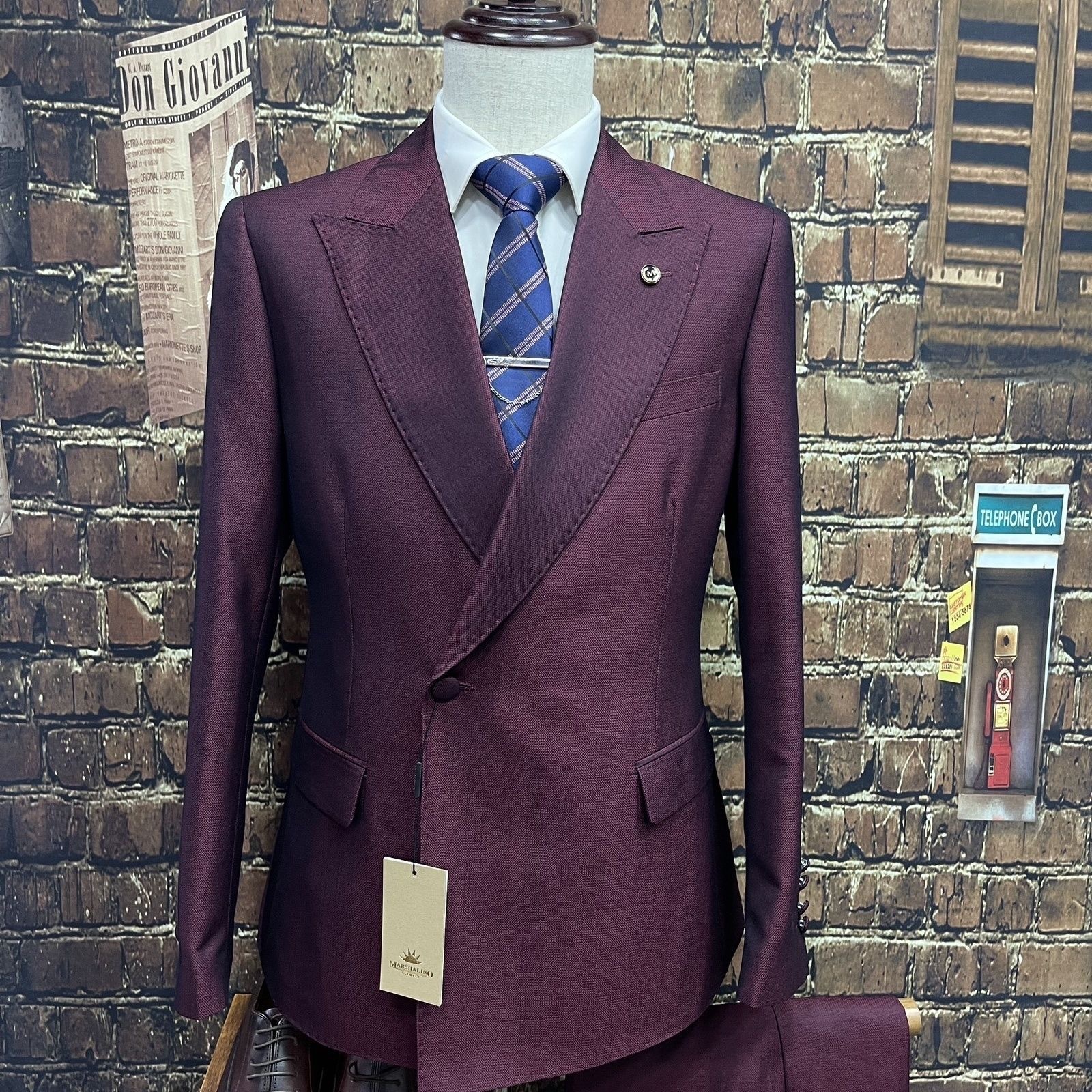 Borgogna-2 pezzi/set-giacca+pantaloni