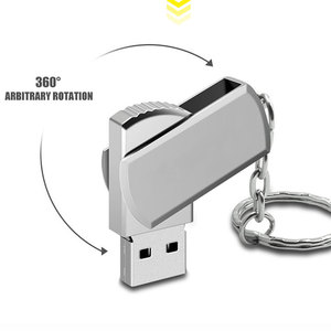 カスタマイズ可能なロゴ1GB 64GB USBフラッシュドライブ2.0 3.0ゴールドメタルスイベルメモリースティックPendriveキーチェーン付き在庫あり - Product Image 4