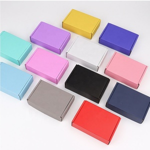 LZ paketi stok yüksek dereceli renkli hediye kat oluklu kutu özel Logo karton mailler ambalaj kutusu küçük iş için - Product Image 6