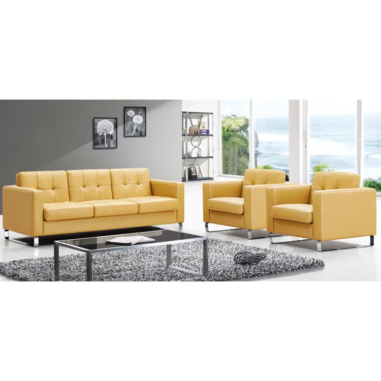 Desain Klasik Sofa Kantor, 1 + 2 + 3 Sofa Kantor Mewah FOH-8002