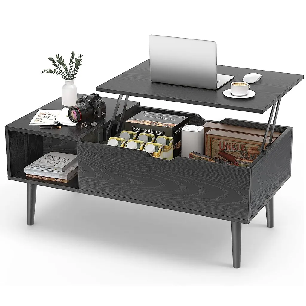 Design moderno personalizzare il colore regolabile in altezza sollevare il Top in legno divano in legno centro tavolino da tè per soggiorno mobili