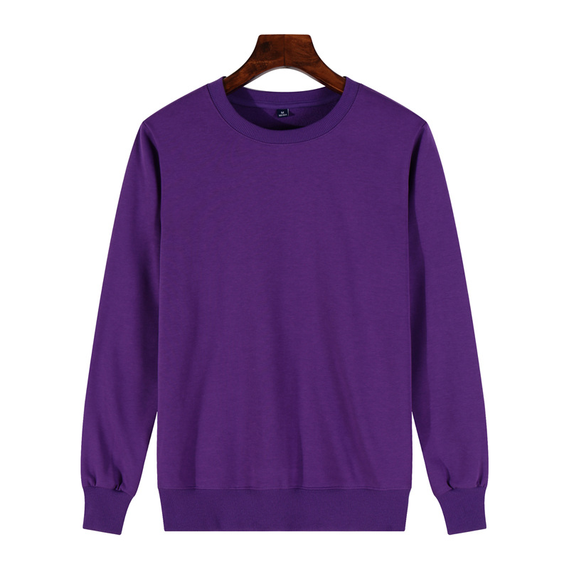 Terry crew neck-dark purple