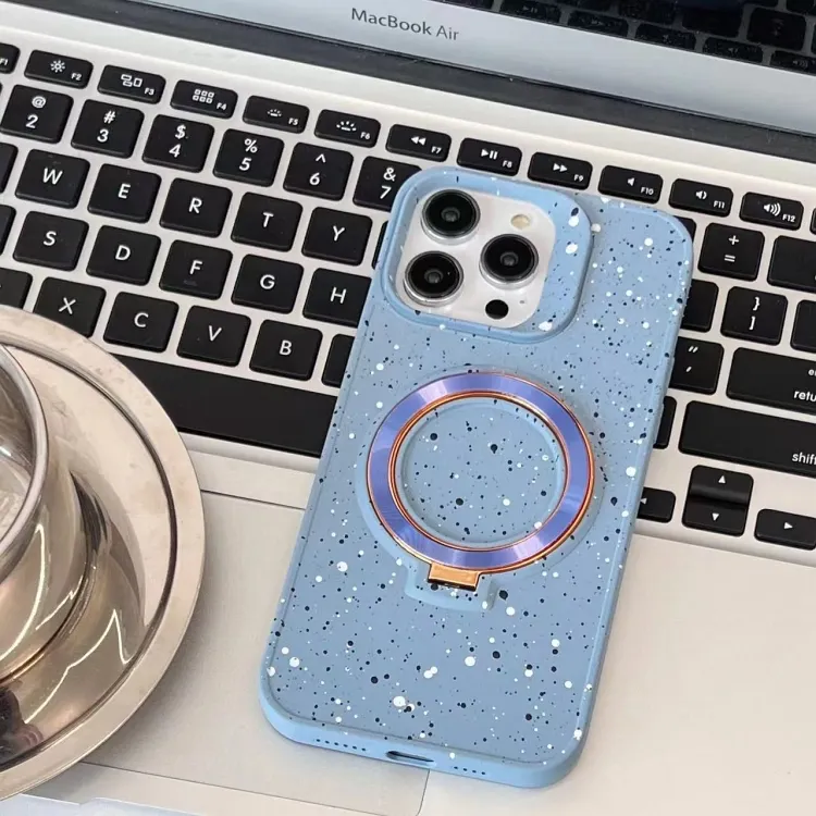 밝은 단색 별 도트 가죽 + CD 자석 코일 휴대폰 케이스 for iPhone