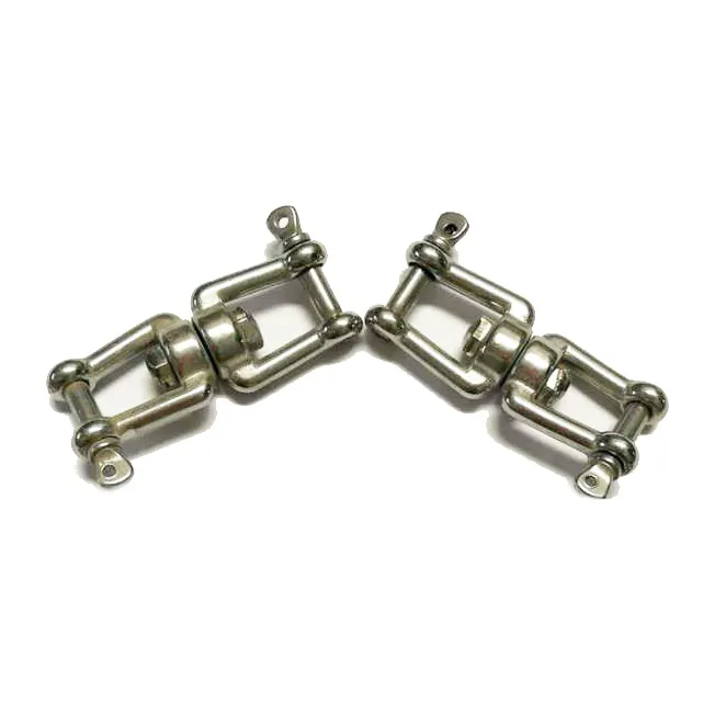 316 Stainless Steel Fork Type Gravity Rotary Ring Double Shackle Double Jaw Clevis Swivel Shackle
