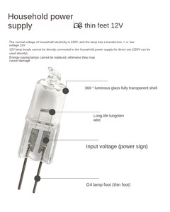 G8LED電球2W調光可能120VT4電球ウォームホワイト2700Kキャビネット下電球キッチンダウンライトナイトランプ - Product Image 4