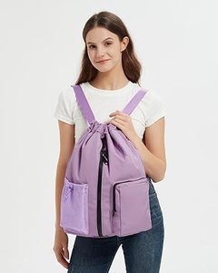Mochila deportiva y de gimnasio con cordón y compartimento para zapatos Bolsa de playa y natación resistente al agua para mujeres y hombres