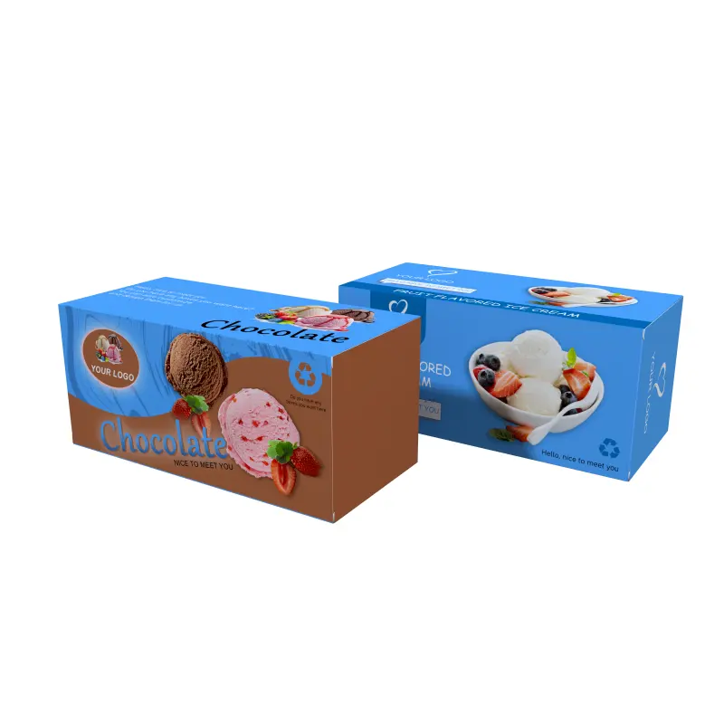 खाद्य आइस क्रीम के लिए खाली पैकेजिंग के लिए पैकेजिंग बॉक्स कस्टम लोगो खाद्य कागज बक्से जमे हुए खाद्य पैकेजिंग पैकेज बक्से