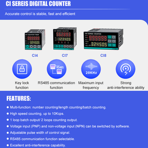 High Precision Industrial Pulse Digital Counter 48*96mm Two-Row 6 <strong>Digits</strong> Display Electronic Counters - Product Image 5
