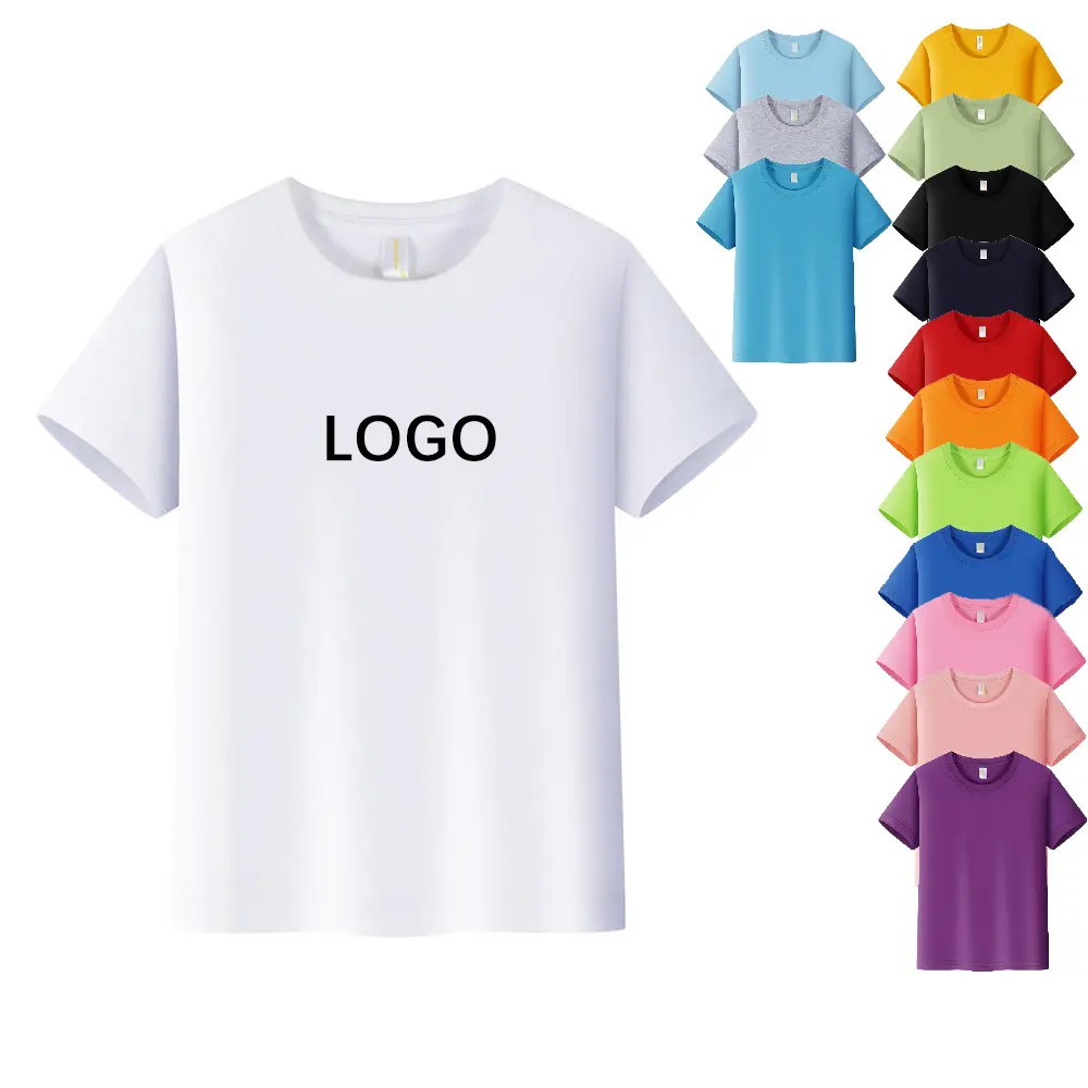 2024 Custom Logo 100% Pure Cotton 17 Colors Family T-shirts 17 Different Colors OEM Stylish Casual Blank T-shirts