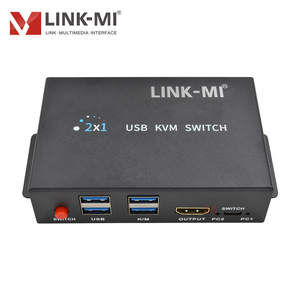 HDMI <span class=keywords><strong>KVM</strong></span> USB3.0交换机视频分配器和转换器的2个端口