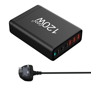 GaN Tech tip-c güç adaptörleri logo Laptop 120w şarj telefon şarj hızlı şarj çok İpucu 6 in 1 İngiltere tak şarj - Product Image 3