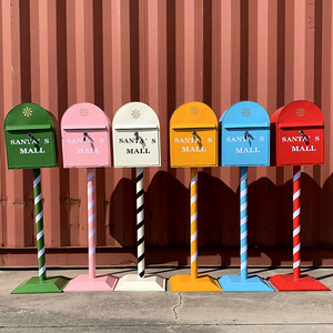 विंटेज क्रिसमस मेलबॉक्स टिन मेलबॉक्स स्थायी सुझाव बॉक्स लेटरबॉक्स घर सजावट फोटोग्राफी प्रोप्स - Product Image 5