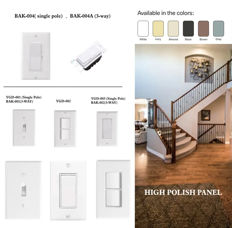 switch socket Rocker Single-Pole White socket switch Electrical Sockets Electric Wall Switches