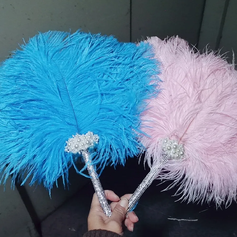 Tingido Aparar Galo Dançando decorativo pavão Avestruz pena burlesco pena fãs millinery penas headpieces fã para chapéus