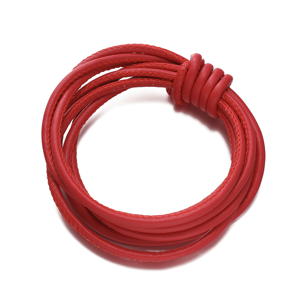Fil à crocheter à âme en coton PU - rouge, 2 mètres