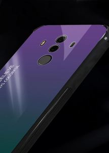 Huawei Mate 10 için 20 Pro durumda degrade temperli cam basit telefon kılıfı Huawei Huawei 20 arka kapak kabuk - Product Image 4