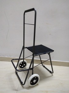 Sandalye küçük yük ağırlığı ile 6 tekerlekler ile alışveriş arabası yeni çelik boru tasarım özelleştirilmiş desen ucuz alüminyum ışık - Product Image 5